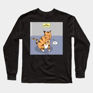 Cat Philosophy - Meh Long Sleeve T-Shirt